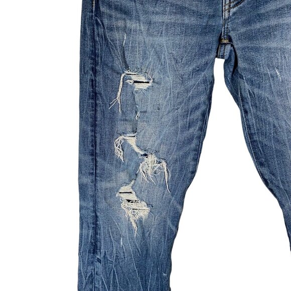 American Eagle Jeans Mens Slim Next Level Airflex Size 26 x 28 Distressed Ripped - Picture 7 of 12